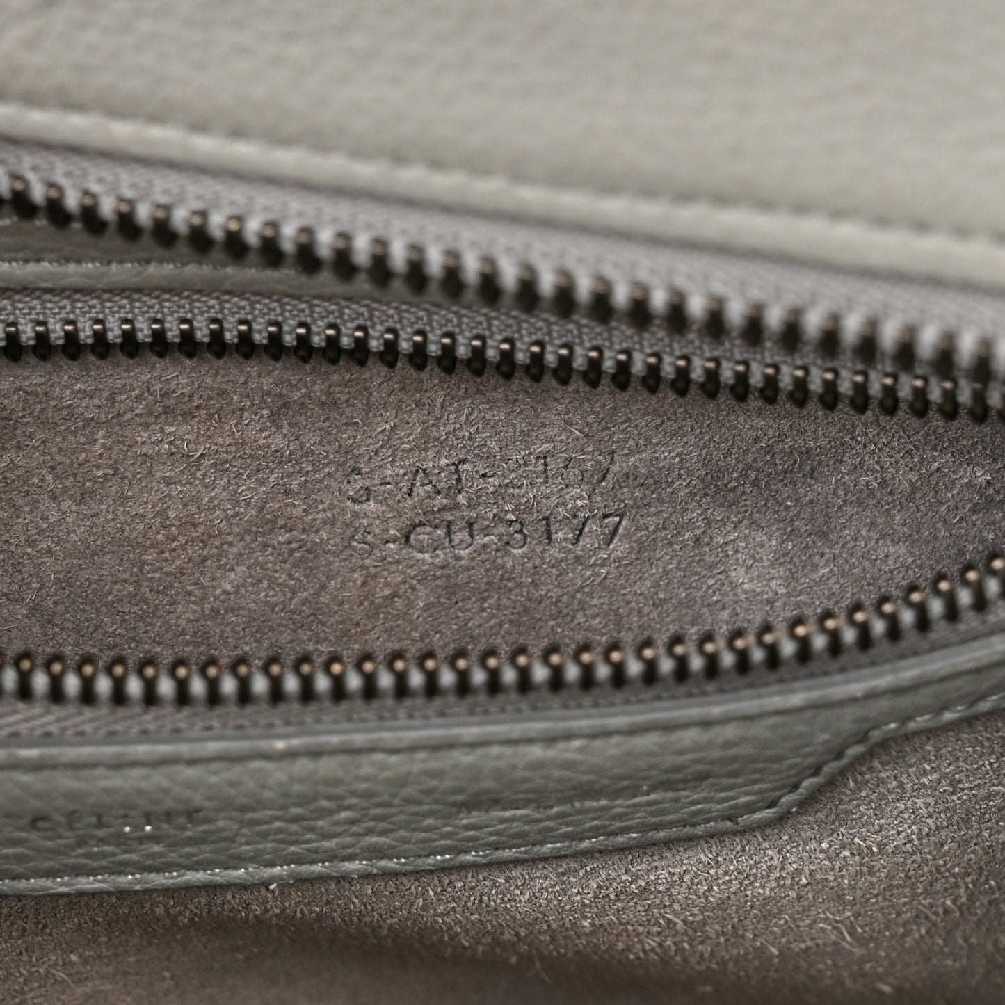 Drummed Calfskin Micro Luggage Sky