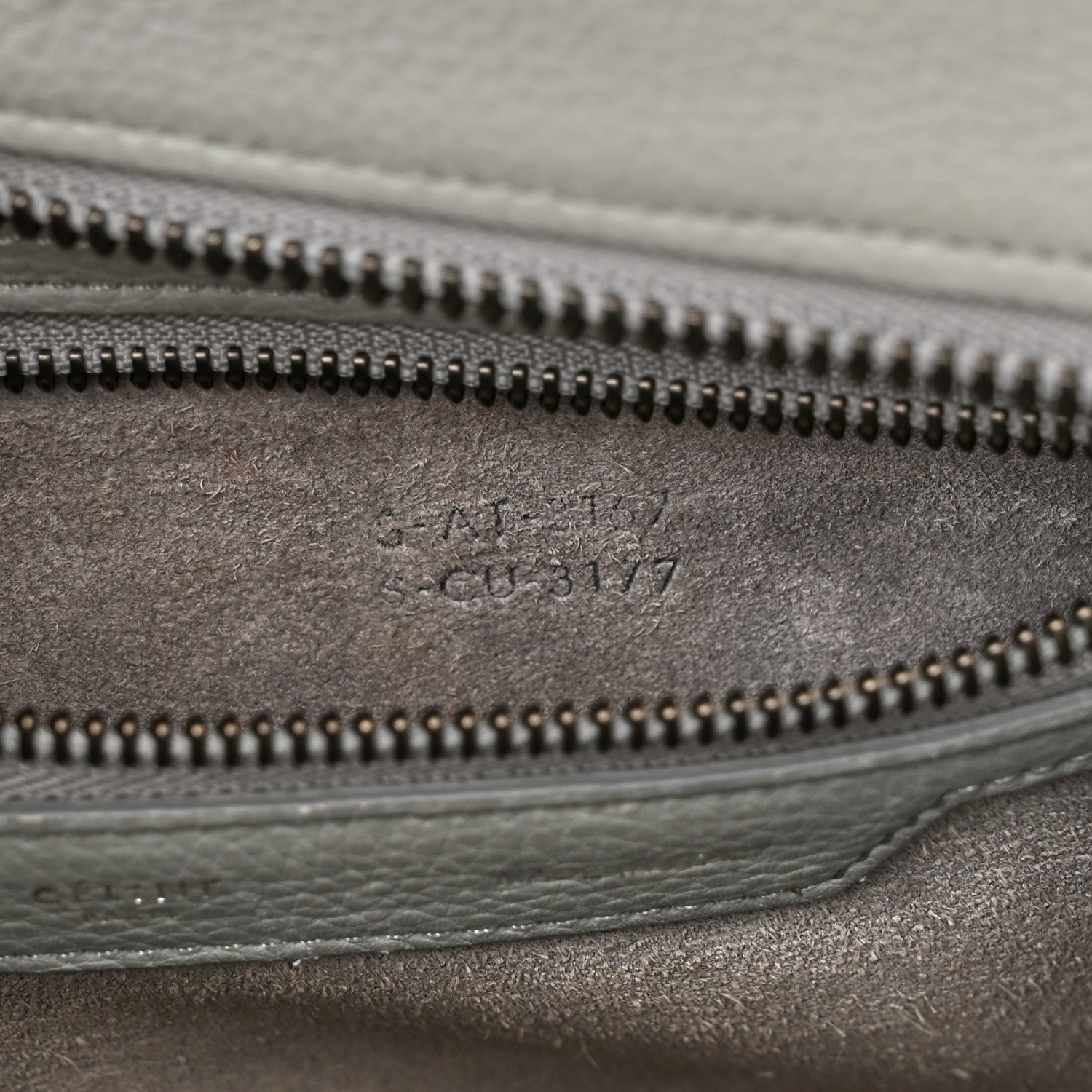 Celine Drummed Calfskin Micro Luggage Sky 7 of 16