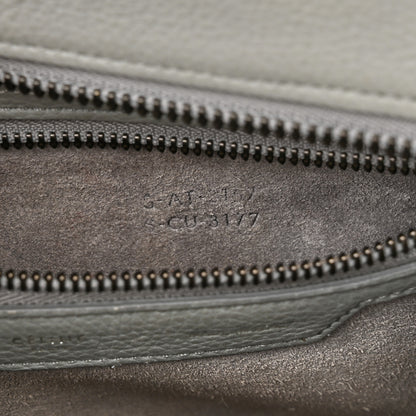 Celine Drummed Calfskin Micro Luggage Sky 7 of 16