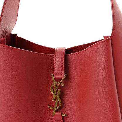 Saint Laurent Smooth Calfskin Small Le 5 A 7 Soft Hobo Red Danger 7 of 9