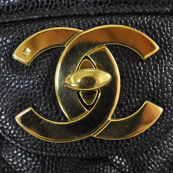 Caviar Jumbo Flap Black