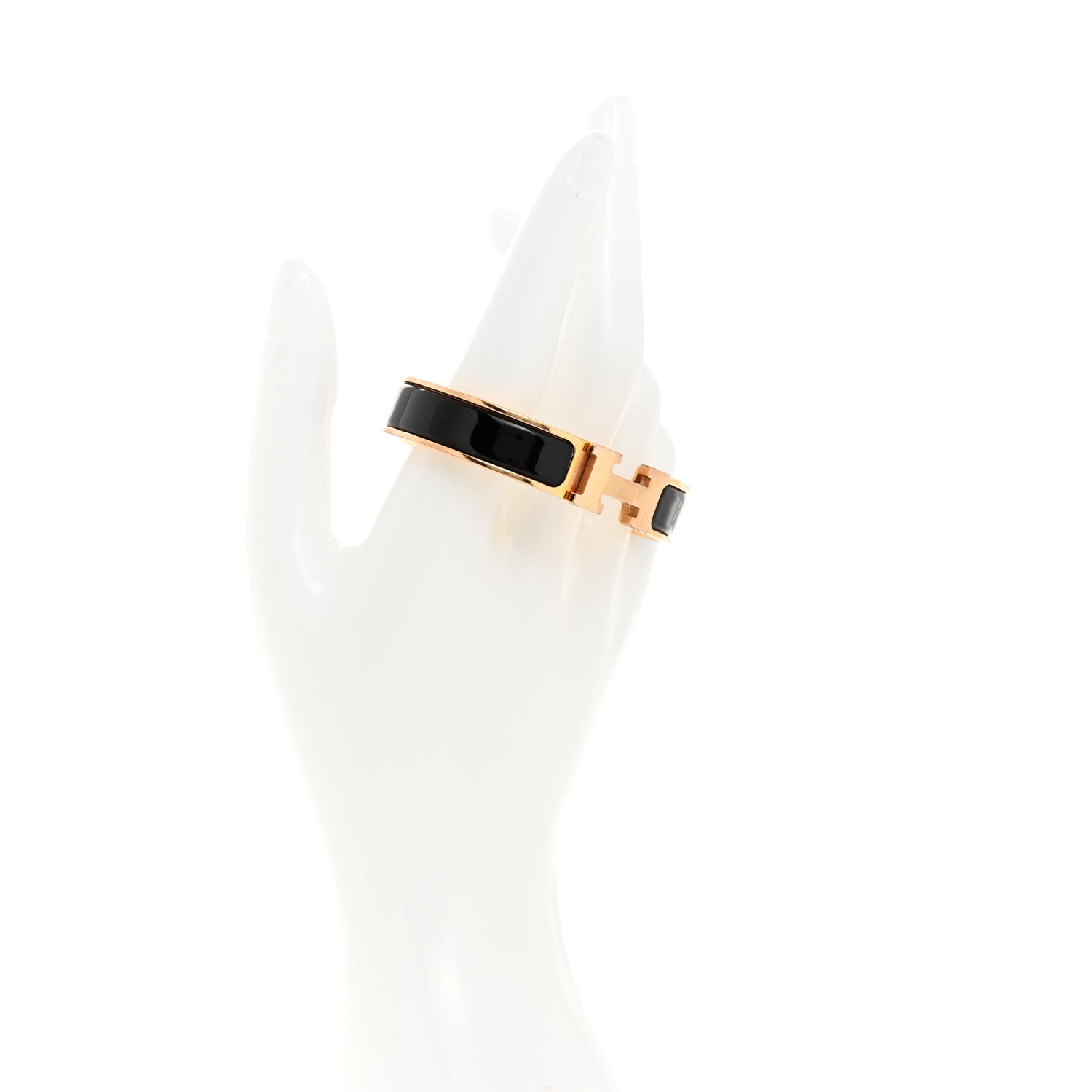 Hermes Enamel Narrow Clic Clac H Bracelet PM Black 2 of 5
