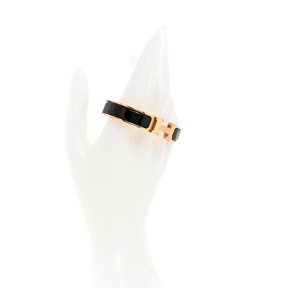 Hermes Enamel Narrow Clic Clac H Bracelet PM Black 2 of 5