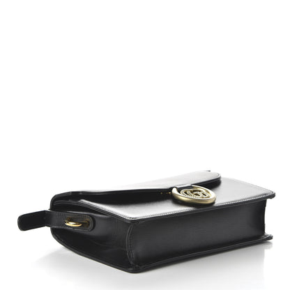 Gucci Textured Calfskin Small Torchon GG Ring Shoulder Bag Black 4 of 10