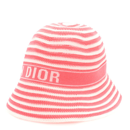 Christian Dior Polyamide Cotton Knitted D-Tulipe Brim Hat M Pink 5 of 8