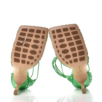 Bottega Veneta Mesh Nappa Stretch Ankle Tie 90mm Sandals 40.5 Grass 5 of 8