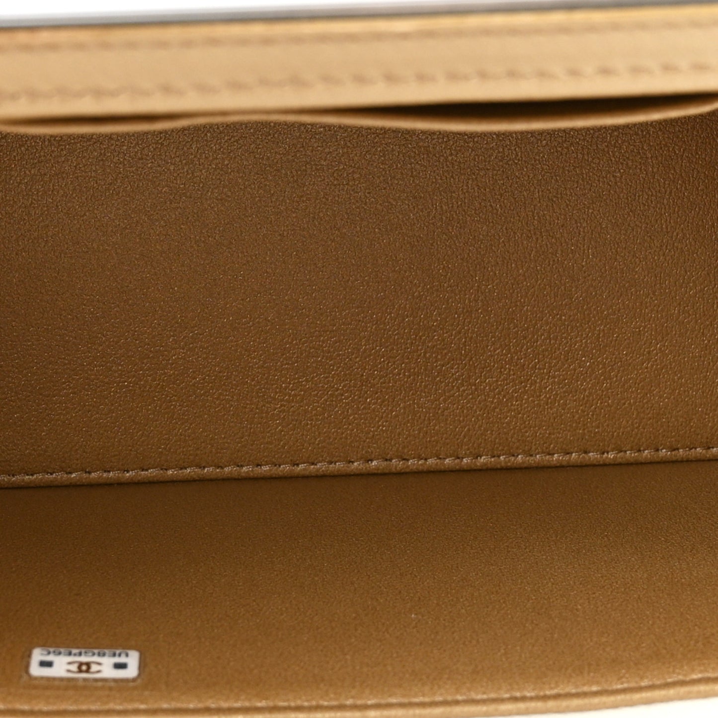 Lambskin Enamel Quilted Logo Small Vanity Case With Chain White