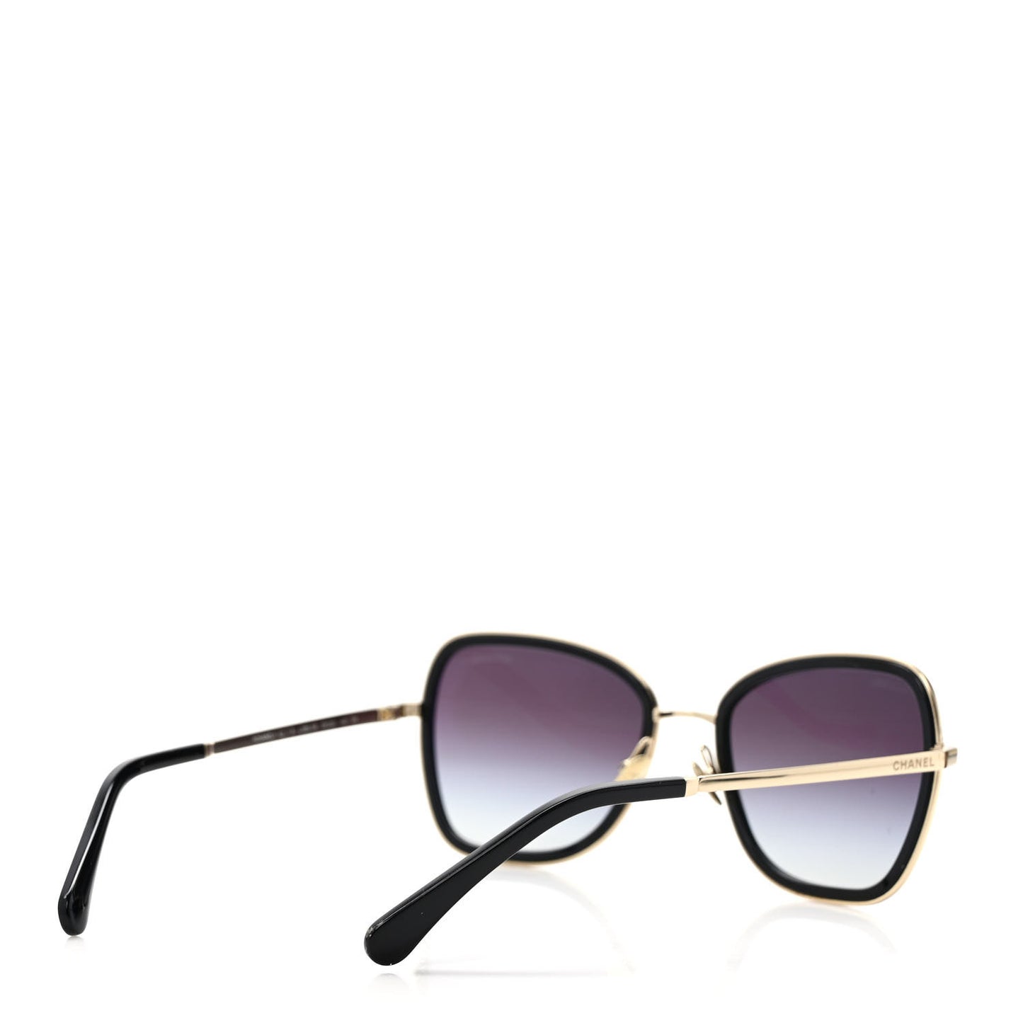 Square Frame Sequin Sunglasses 4277-B Gold Black