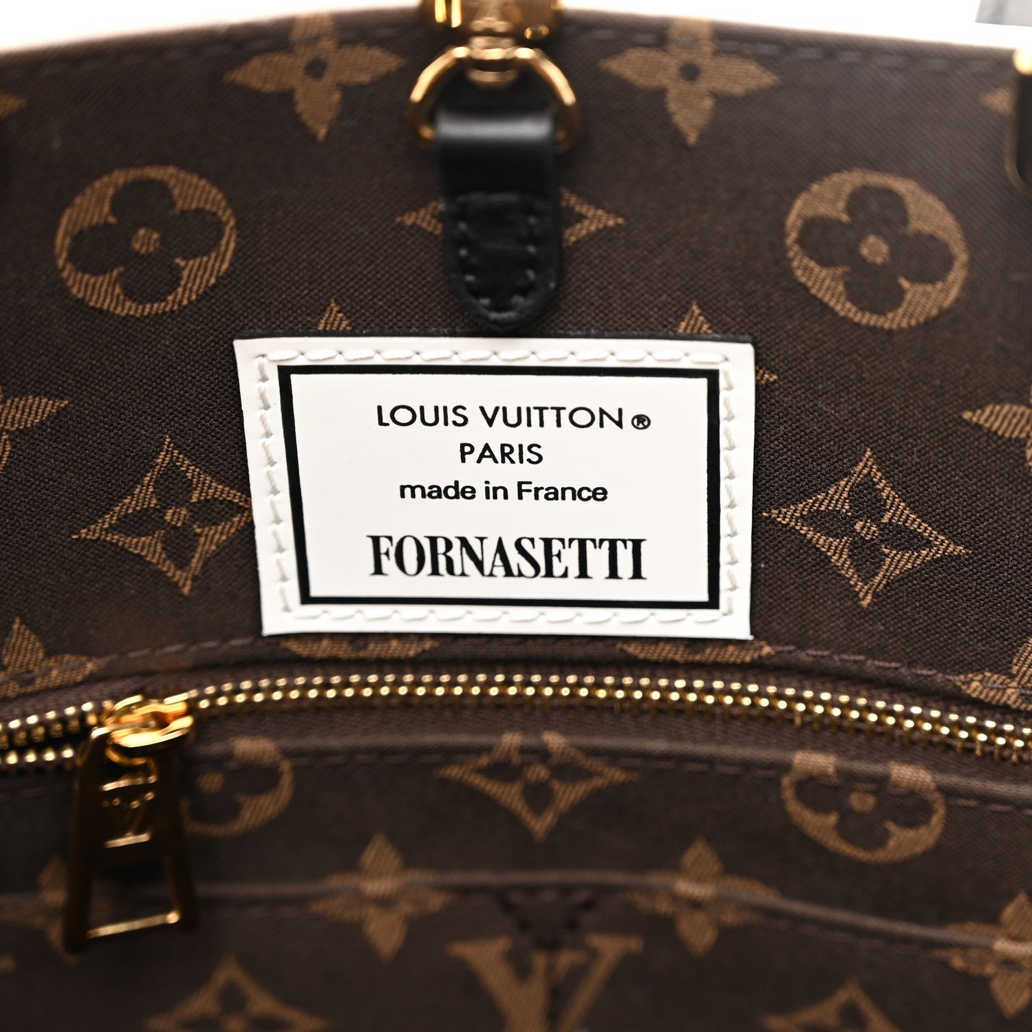 Louis Vuitton X FORNASETTI Calfskin Architettura Onthego MM Black White 6 of 9