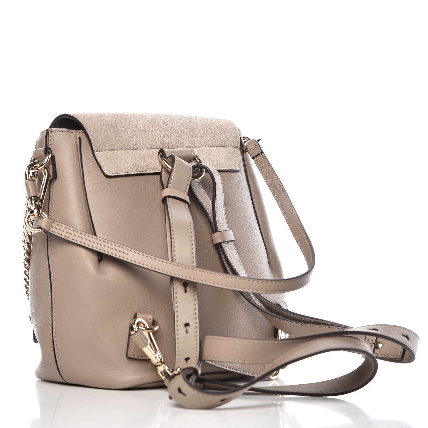 Chloe Suede Calfskin Small Faye Backpack Motty Grey 3 of 10