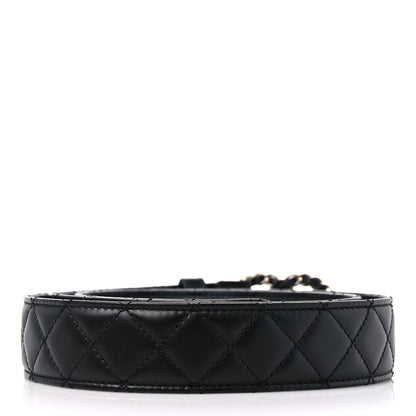 Chanel Calfskin Quilted CC Chain Belt 95 38 Black 2 of 5