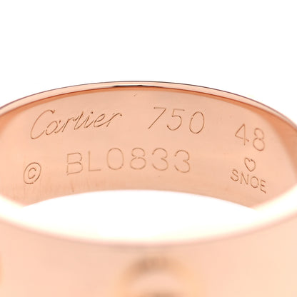Cartier 18K Pink Gold 5.5mm LOVE Ring 48 4.5 4 of 4