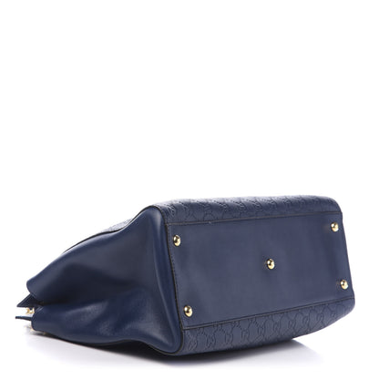 Gucci Guccissima Signature Large Chain Shoulder Bag Blue 4 of 12