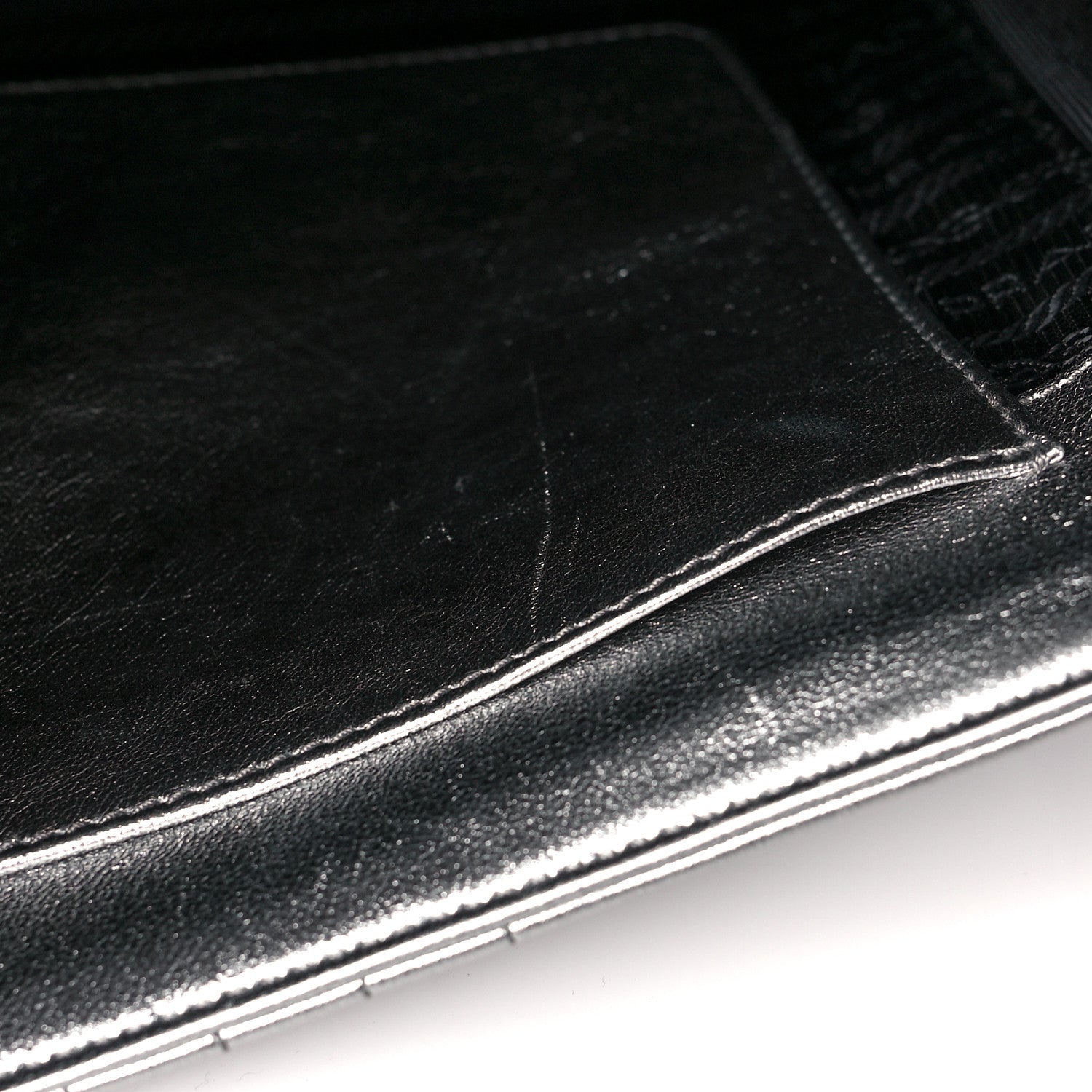 Prada Metallic Nappa Impunture Diagramme Flap Top Handle Bag Cromo 9 of 9