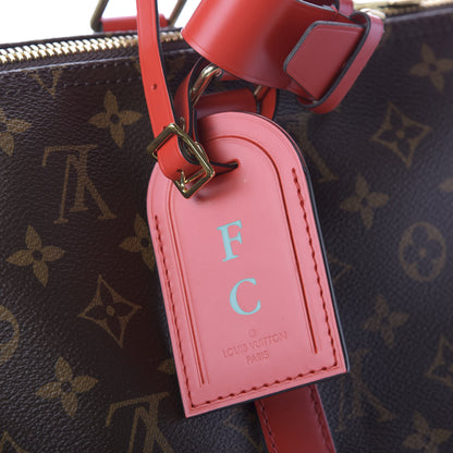 Louis Vuitton Calfskin Monogram Keepall Bandouliere 50 Coquelicot 9 of 10