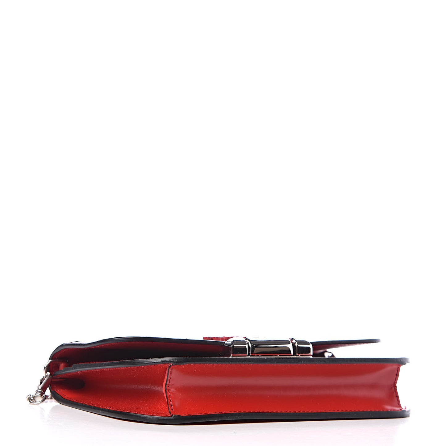 Spazzolato Sybille Monochrome Crossbody Bag Rosso