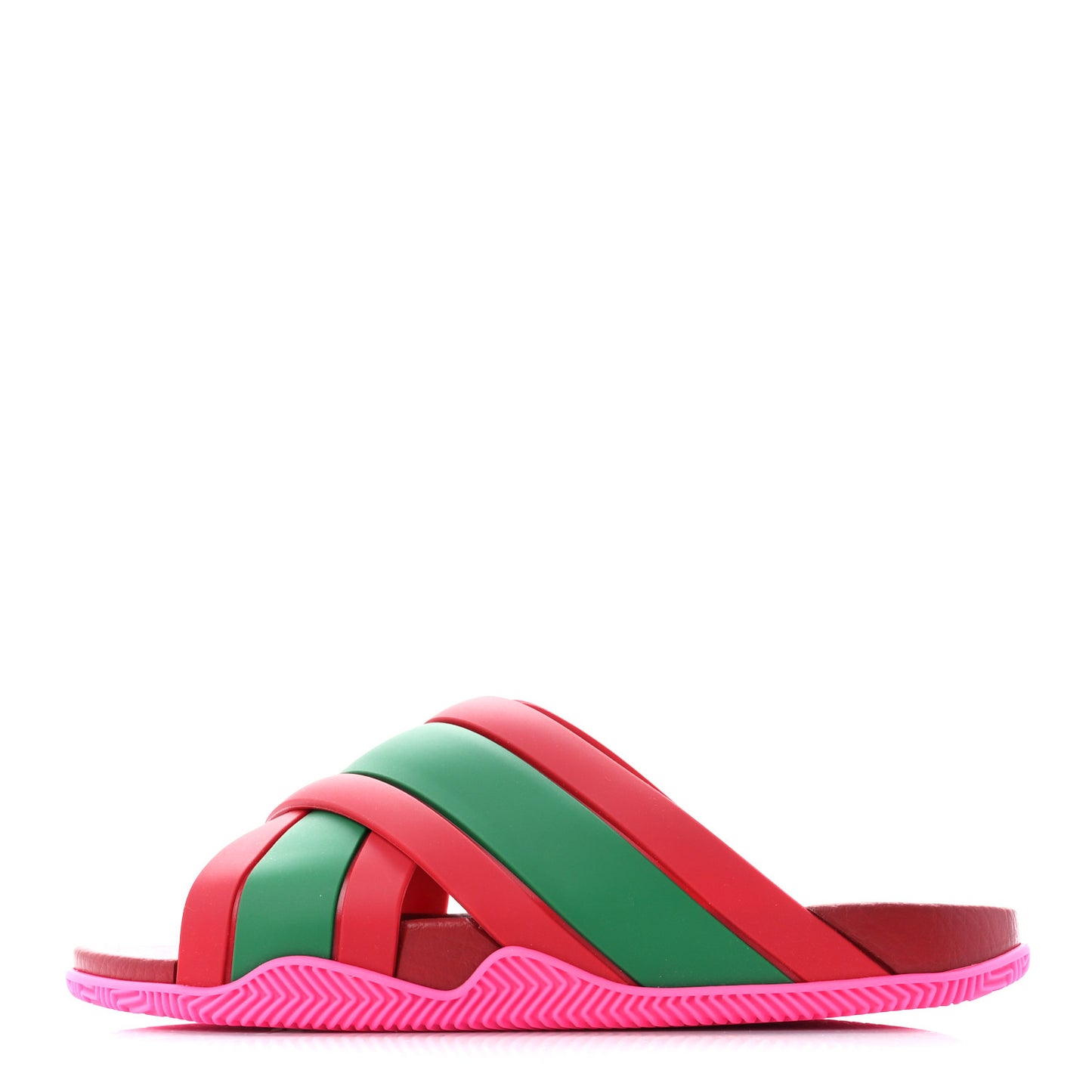 Rubber Web Womens Criss Cross Slide Sandals 38 Coral New Shamarock