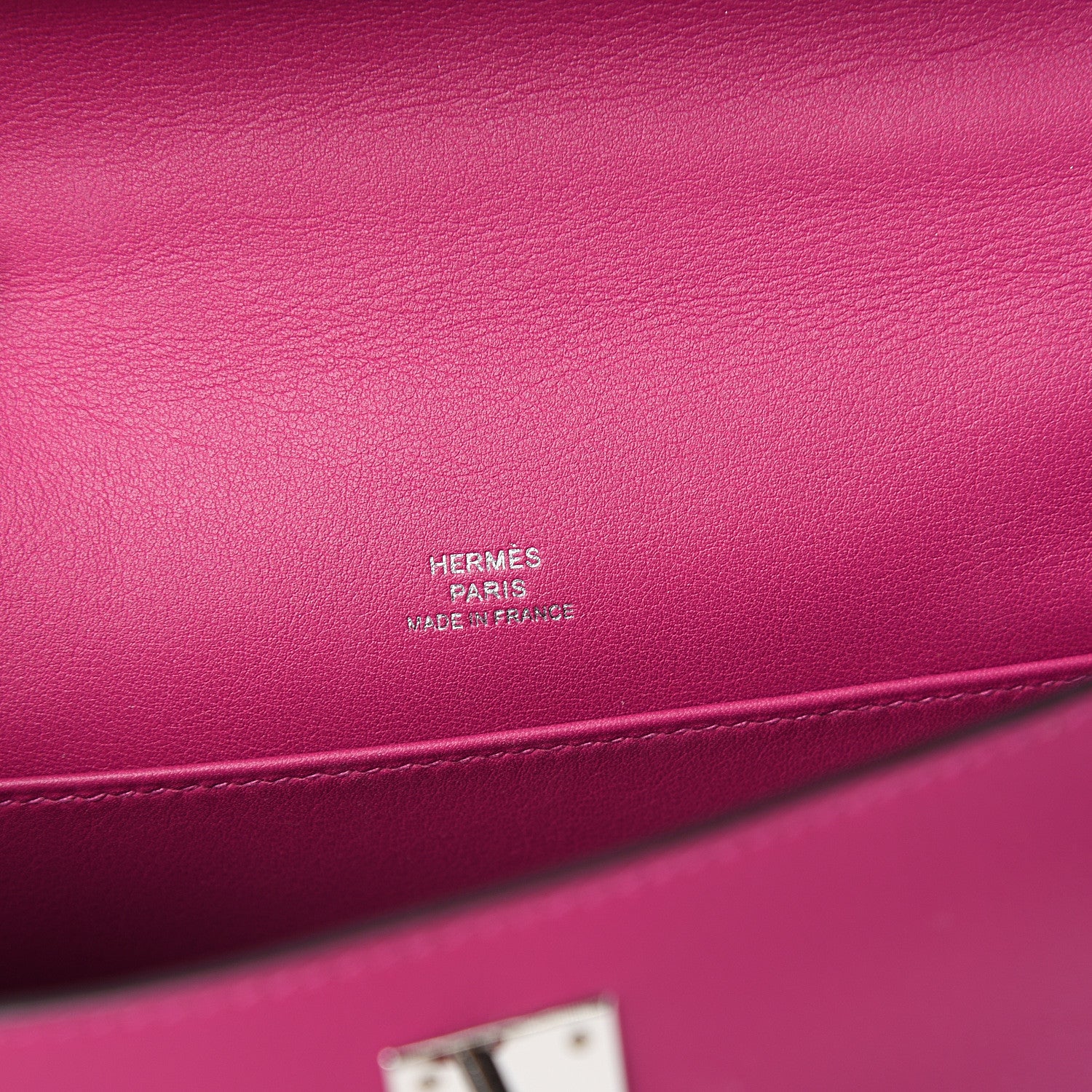 Hermes Swift Kelly Pochette Clutch Rose Pourpre 7 of 10