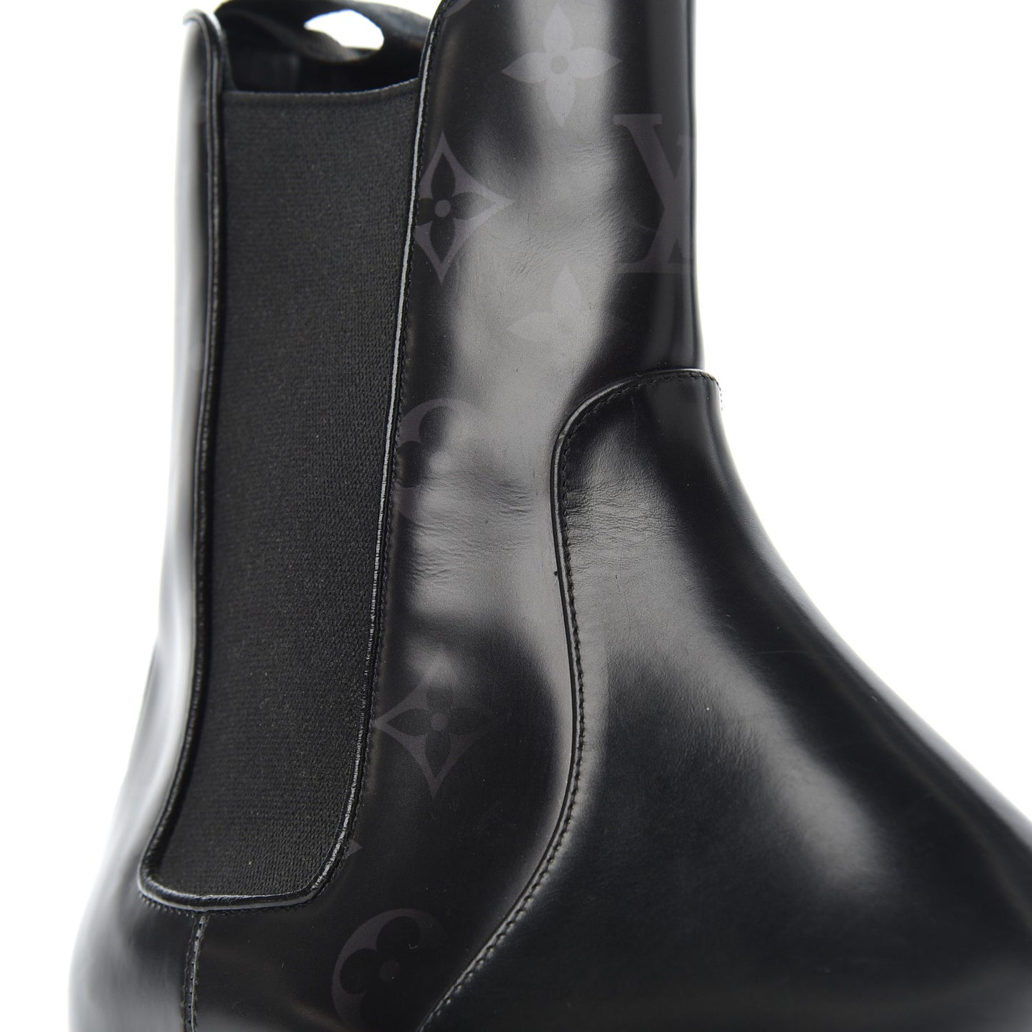 Calfskin Monogram Eclipse Chelsea Boots 9 Black