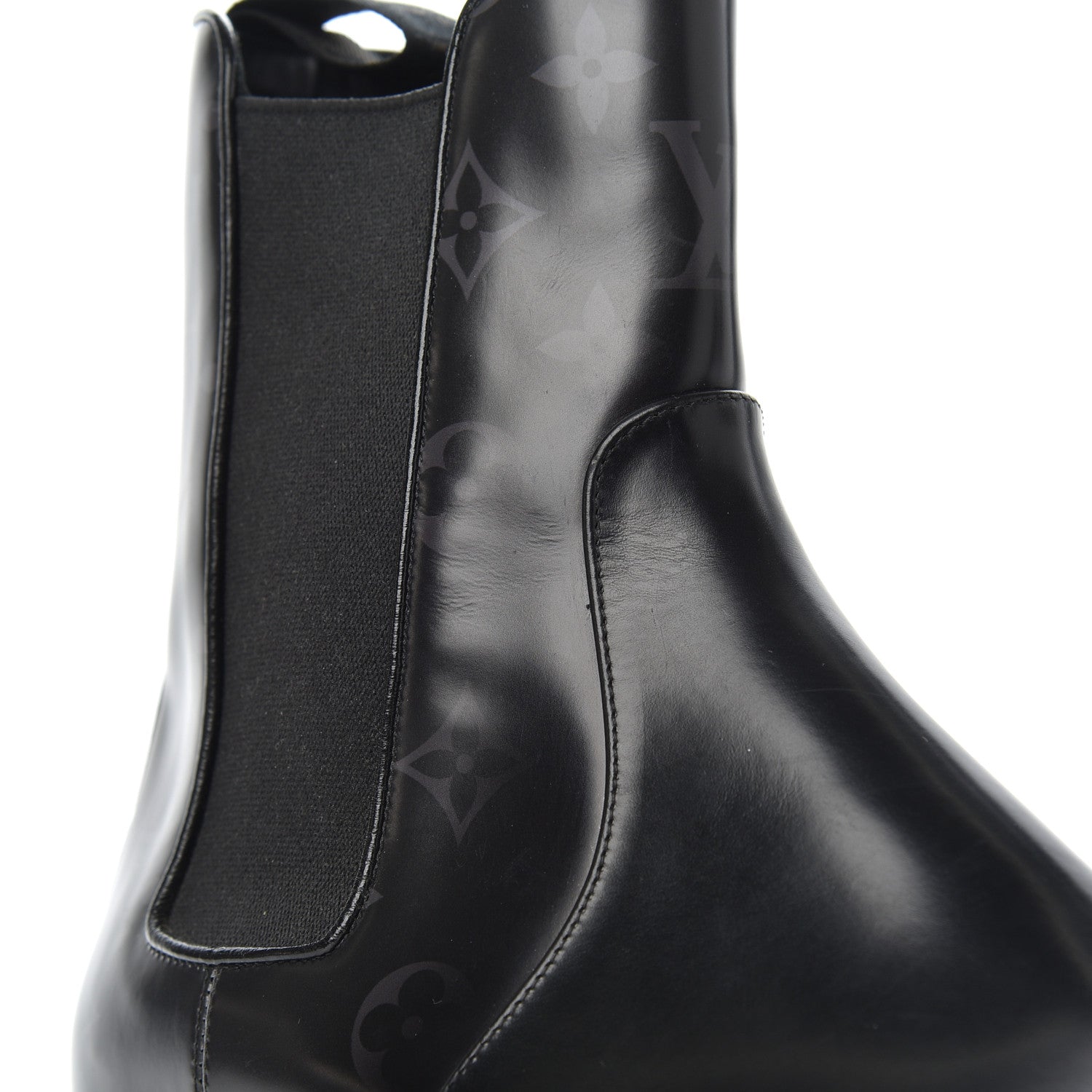 Louis Vuitton Calfskin Monogram Eclipse Chelsea Boots 9 Black 15 of 18