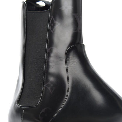 Louis Vuitton Calfskin Monogram Eclipse Chelsea Boots 9 Black 15 of 18