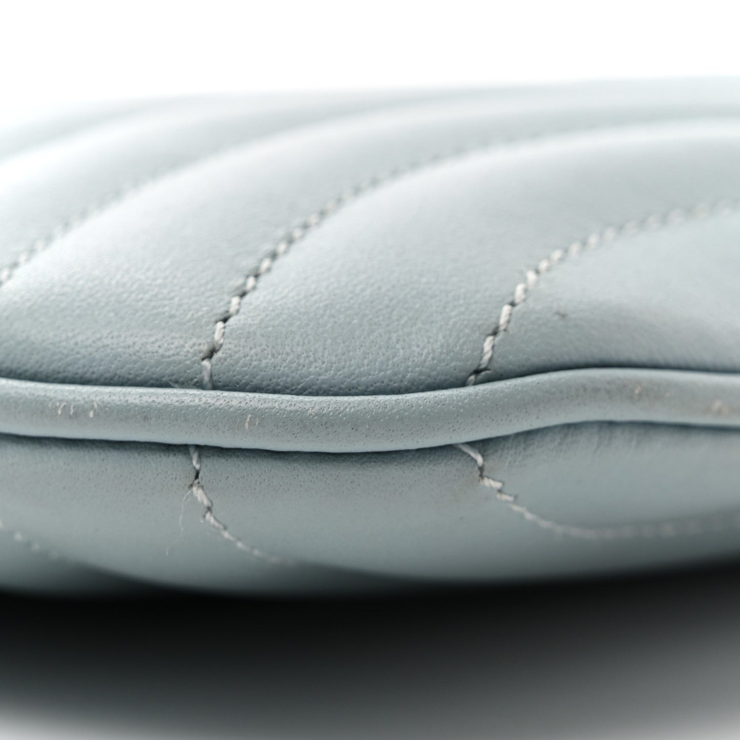 Calfskin New Wave Zipped Pochette Porcelain Blue