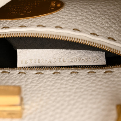 Fendi Cuoio Romano Selleria Chamois Peekaboo Iconic Essentially Satchel Limone Cipria White 6 of 10