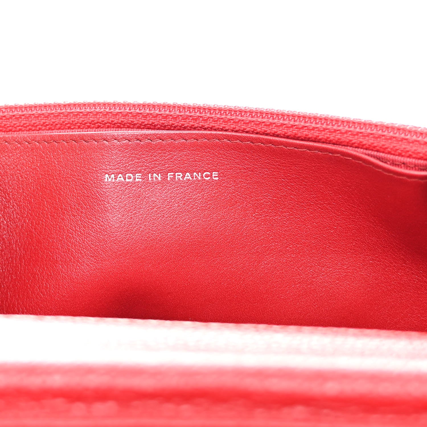 Chanel Caviar Quilted Wallet on Chain WOC Red 7 of 11