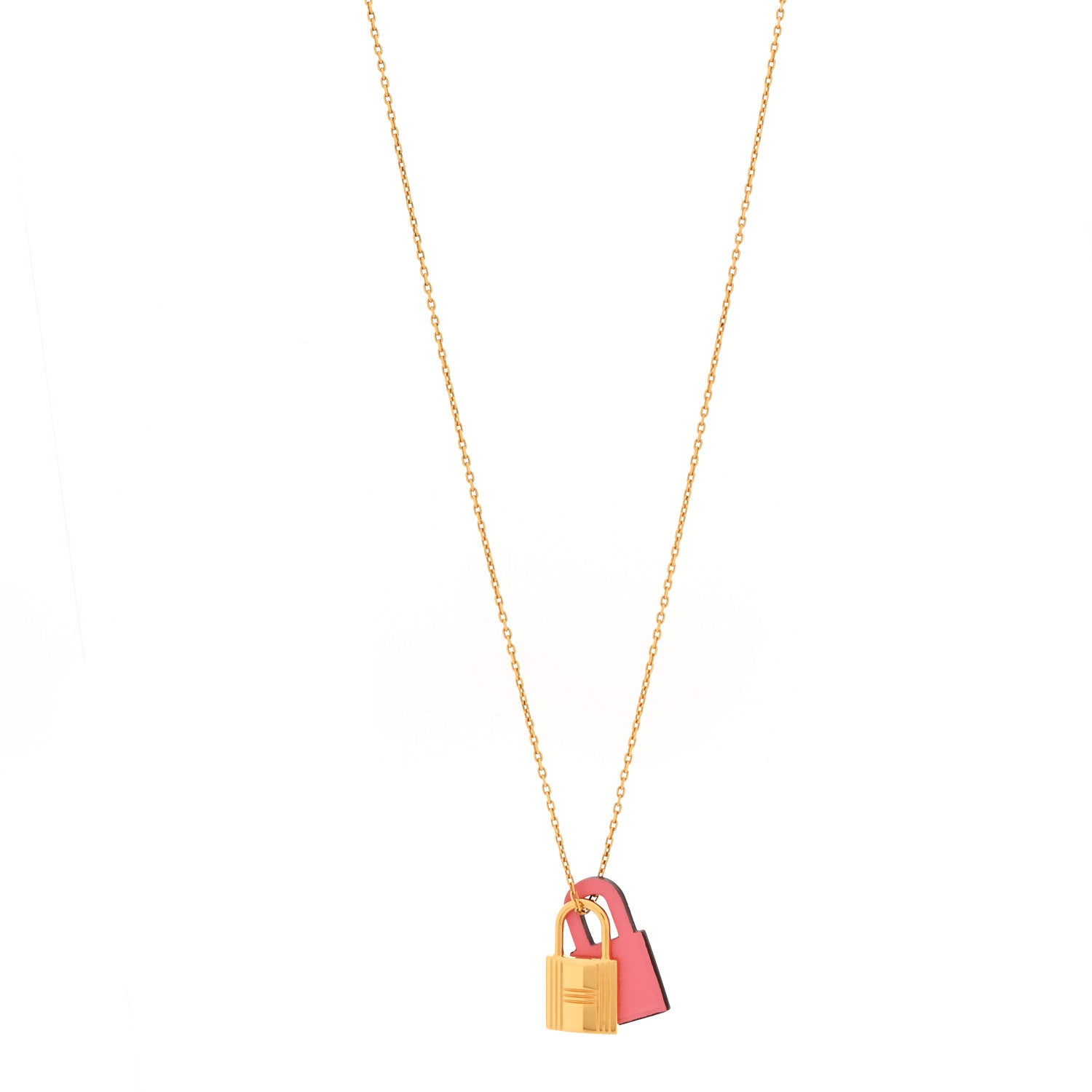 Hermes Swift Small O'Kelly Pendant Necklace Rose Azalee 1 of 7