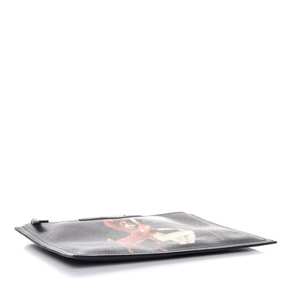 Givenchy Textured Coated Canvas Bambi Print Medium Cosmetic Pouch Black 4 of 7