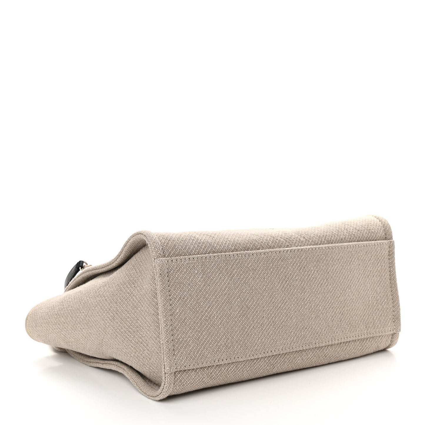 Mixed Fibers Small Deauville Tote Beige Black