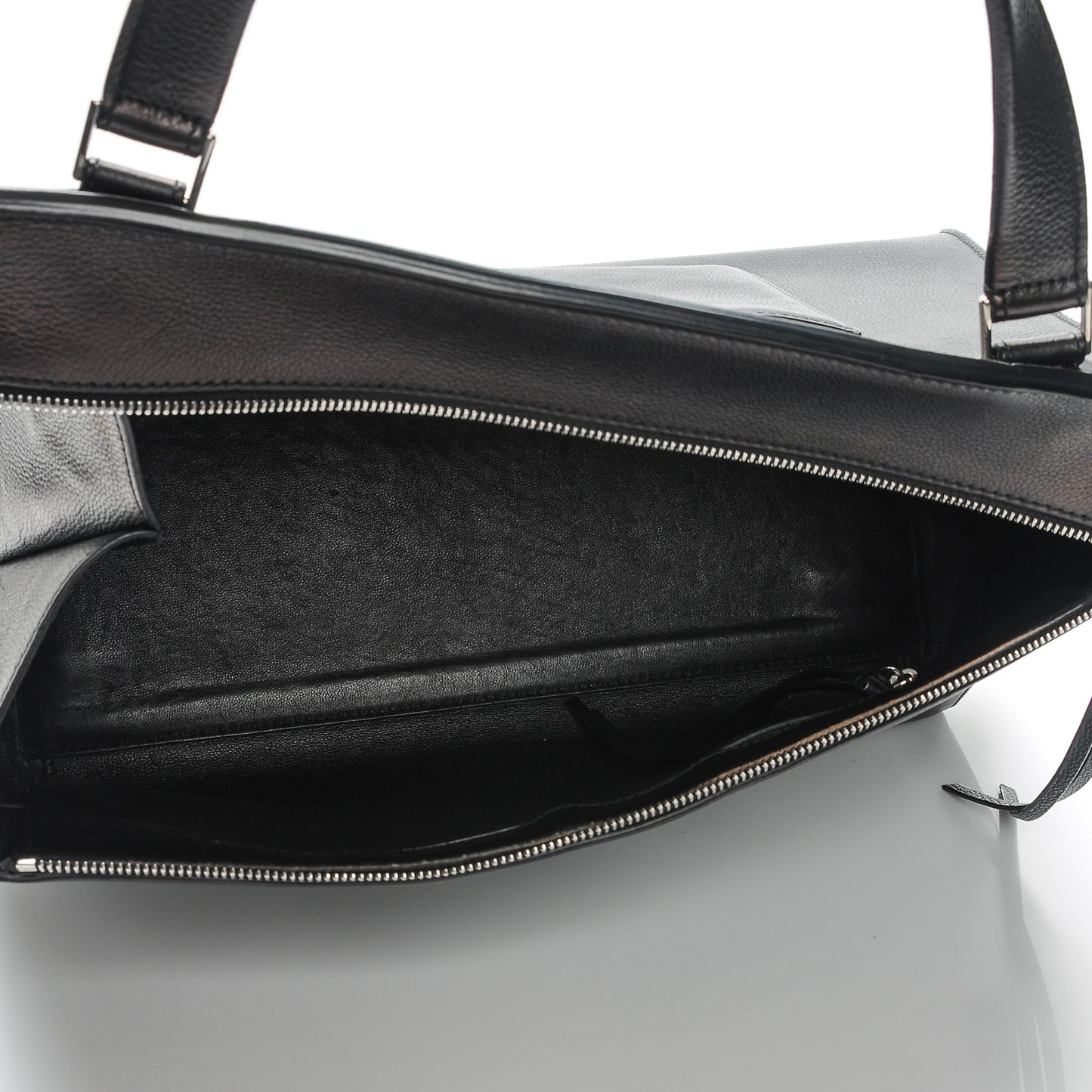 Grained Calfskin Large Edge Shoulder Bag Black