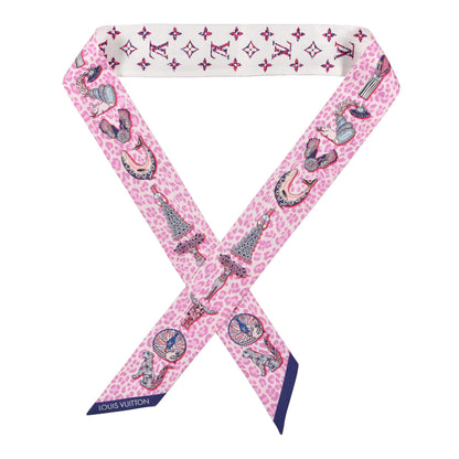 Louis Vuitton Silk Monogram Bestiary BB Bandeau Rose 1 of 3