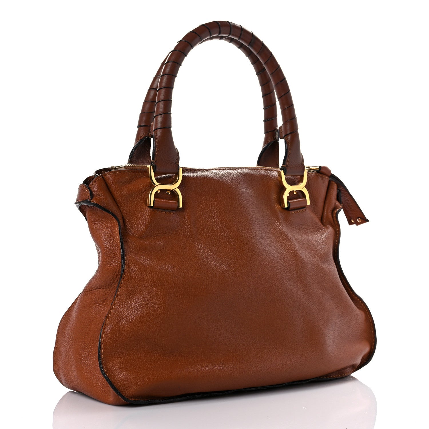 Chloe Calfskin Medium Marcie Satchel Tan 2 of 19