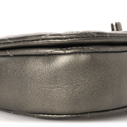 Chanel Metallic Calfskin Quilted Mini Coco Mail Clutch Ruthenium 9 of 12