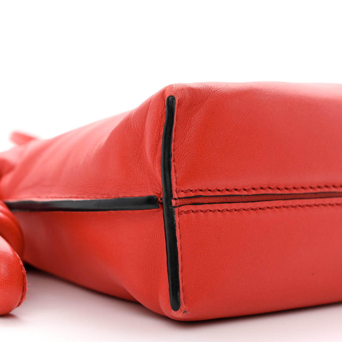 Calfskin Mini Flamenco Knot Crossbody Bag Scarlet