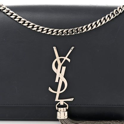 Saint Laurent Smooth Calfskin Medium Classic Monogram Kate Tassel Satchel Marine 8 of 12