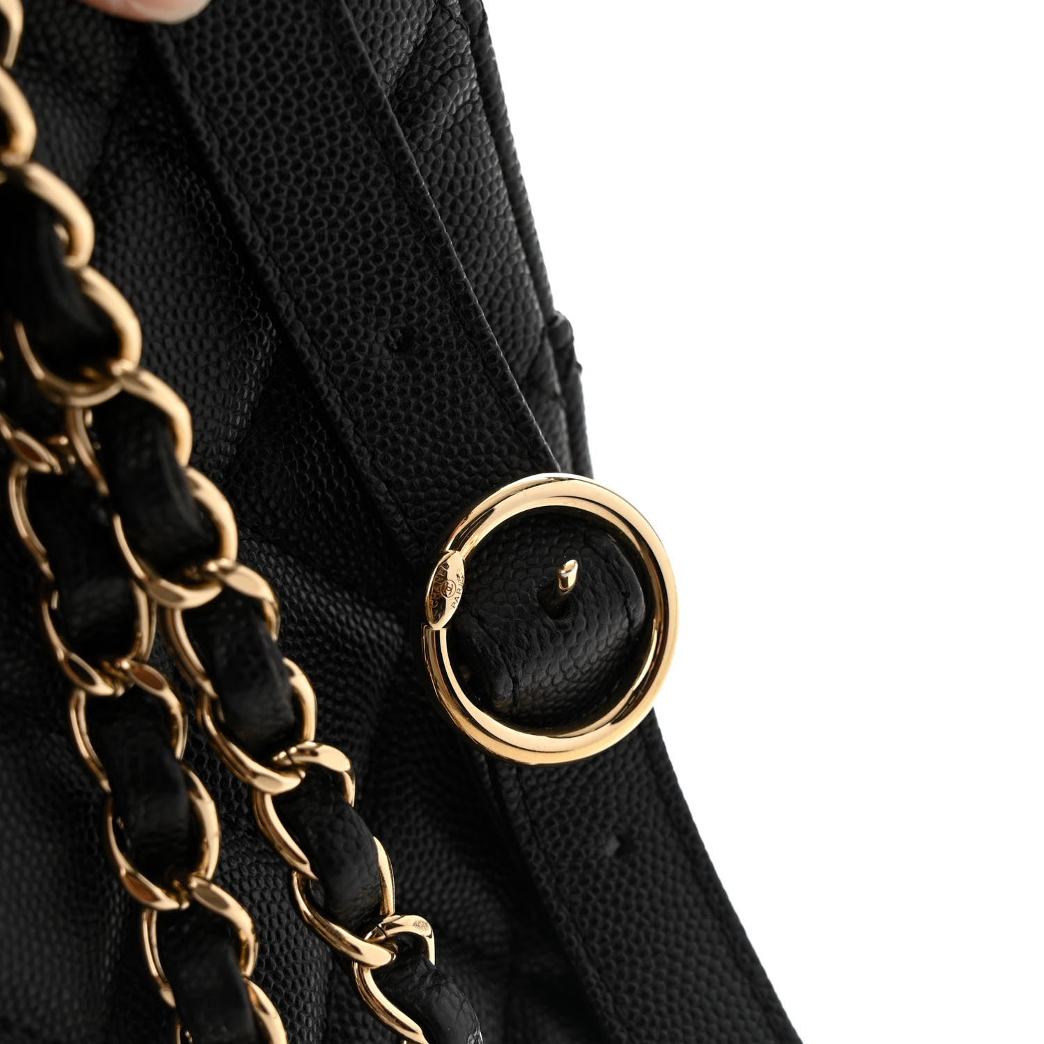 Chanel Caviar Quilted Medium Zip Around Backpack Black 13 of 14