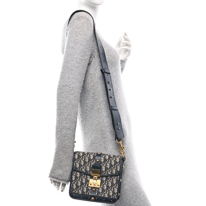 Christian Dior Oblique Square DiorAddict Flap Navy Blue 2 of 10