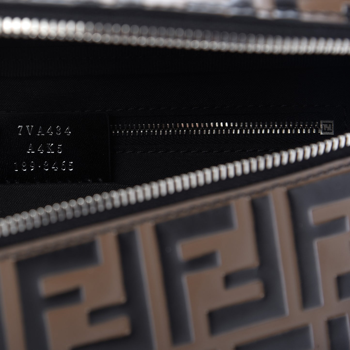 Vitello Century Bi-Color FF 1974 Embossed Belt Bag Maya Black