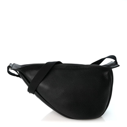 The Row Grained Calfskin Large Slouchy Banana Bag Black 1 of 10