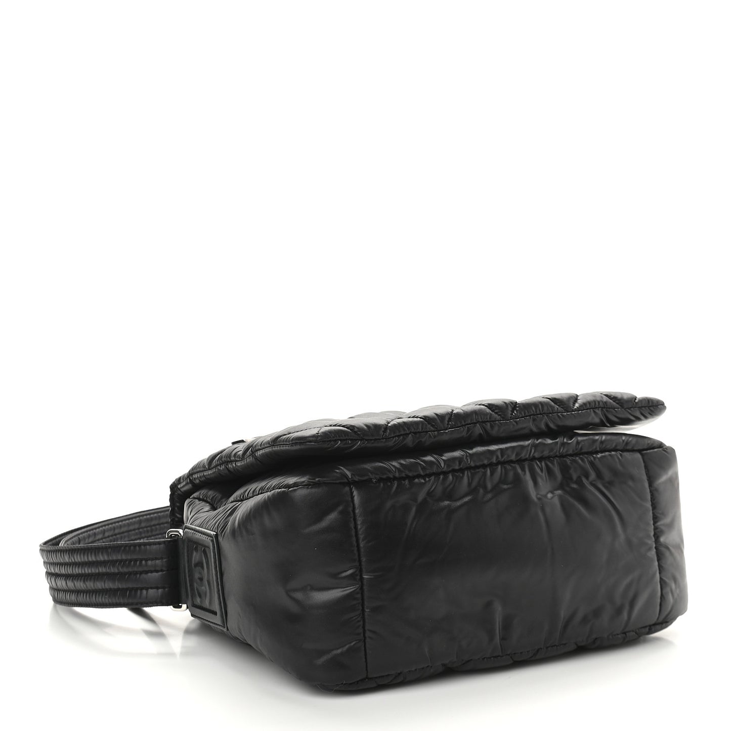 Nylon Small Coco Cocoon Messenger Bag Black