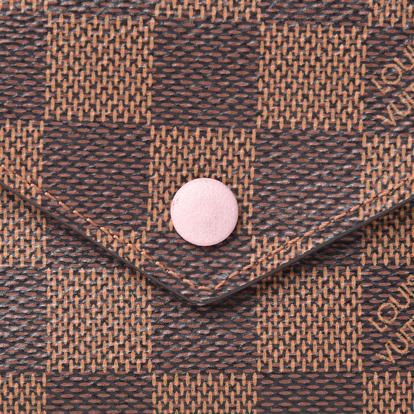 Damier Ebene Victorine Wallet Rose Ballerine