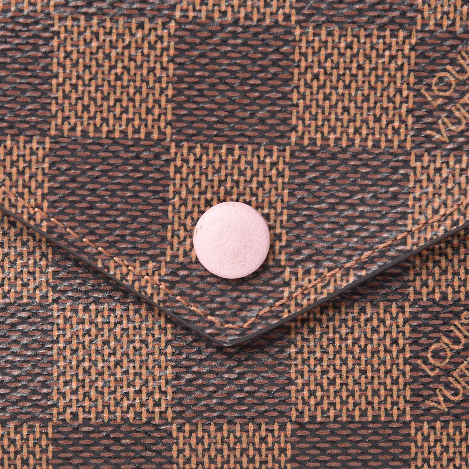 Louis Vuitton Damier Ebene Victorine Wallet Rose Ballerine 7 of 8
