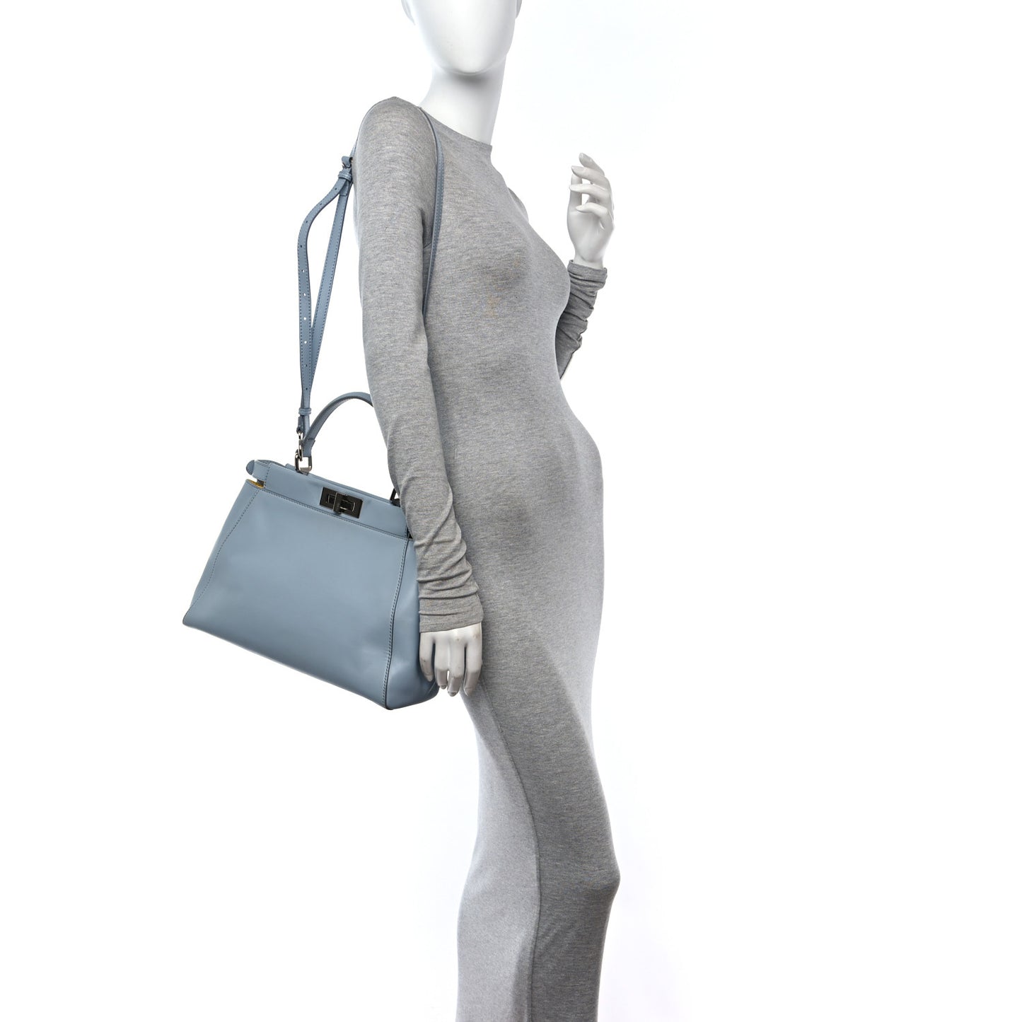Vitello Morgan Shiny Nappa Medium Peekaboo Iconic Satchel Polvere Sunflower