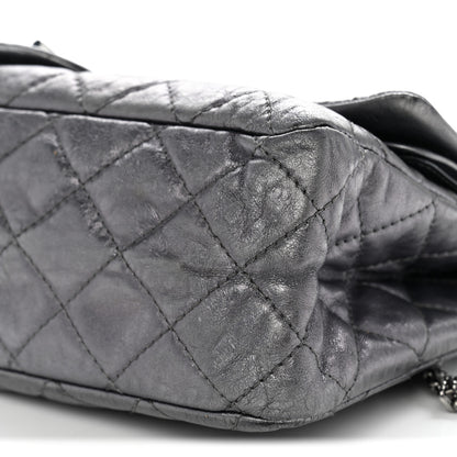 Chanel Metallic Aged Calfskin Quilted 2.55 Reissue 227 Flap Dark Silver 10 of 13