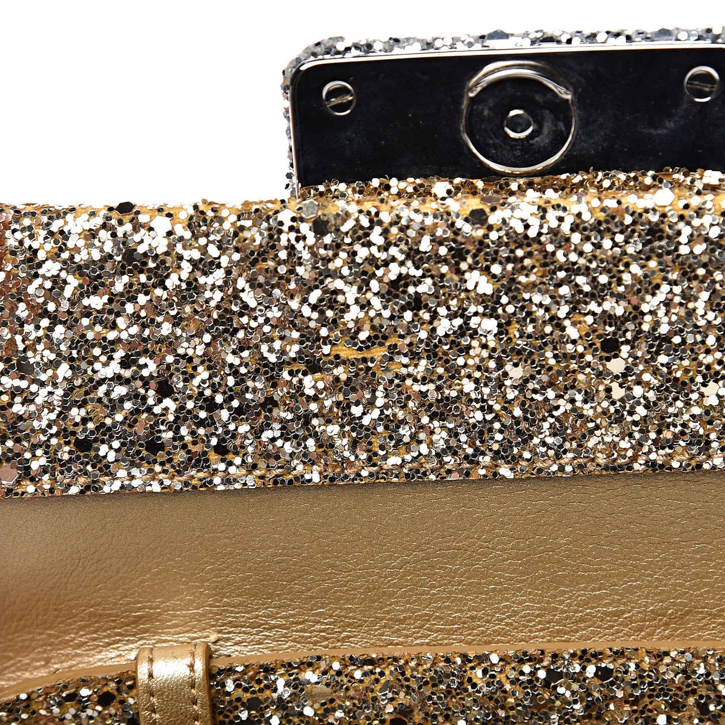 Glitter Small Lulu Bunny Satchel Gold Silver