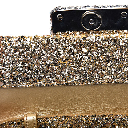 Saint Laurent Glitter Small Lulu Bunny Satchel Gold Silver 8 of 12