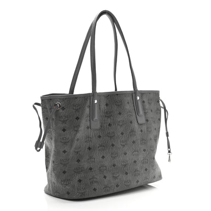 MCM Visetos Medium Liz Reversible Shopper Tote Black 4 of 14