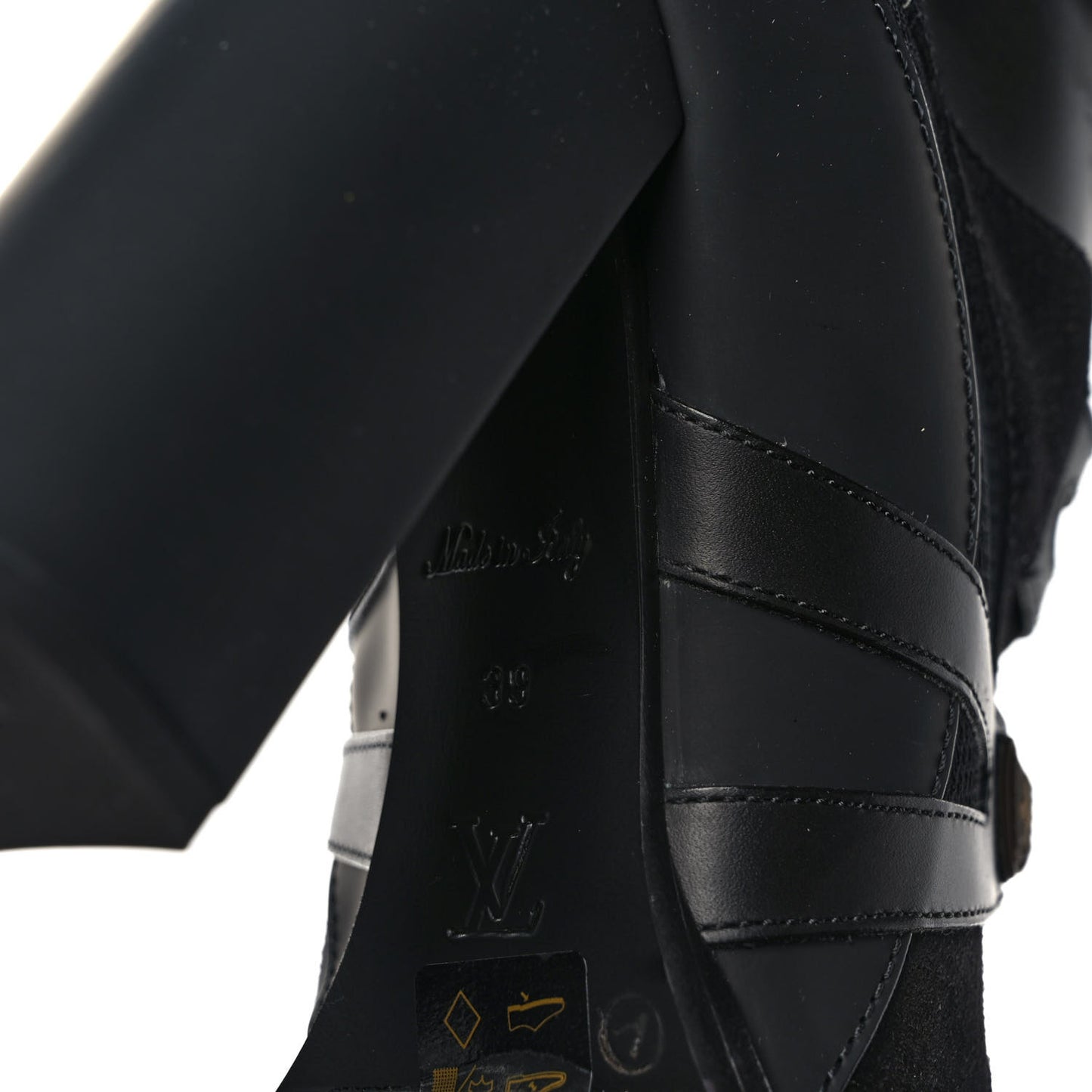 Suede Calfskin Monogram Star Trail Ankle Boots 39 Black